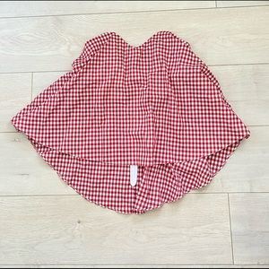 Red gingham strapless top, Caroline Constas size s